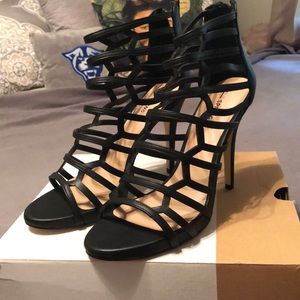 Call It Spring strappy black heels